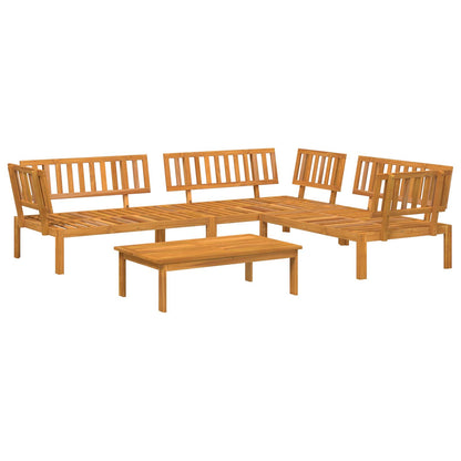 Set di divani con cuscino 4 pcs Talpa Legno di Acacia Massello