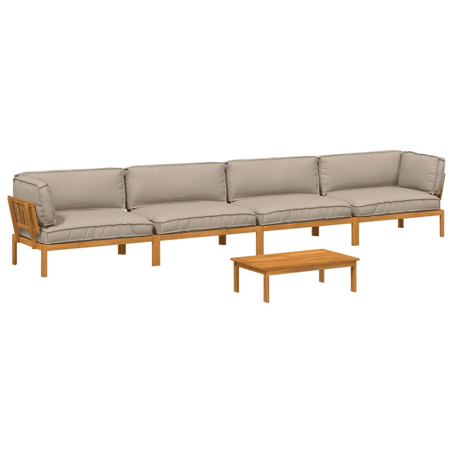 Set di divani con cuscino 5 pcs Talpa Legno di Acacia Massello