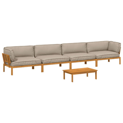 Set di divani con cuscino 5 pcs Talpa Legno di Acacia Massello