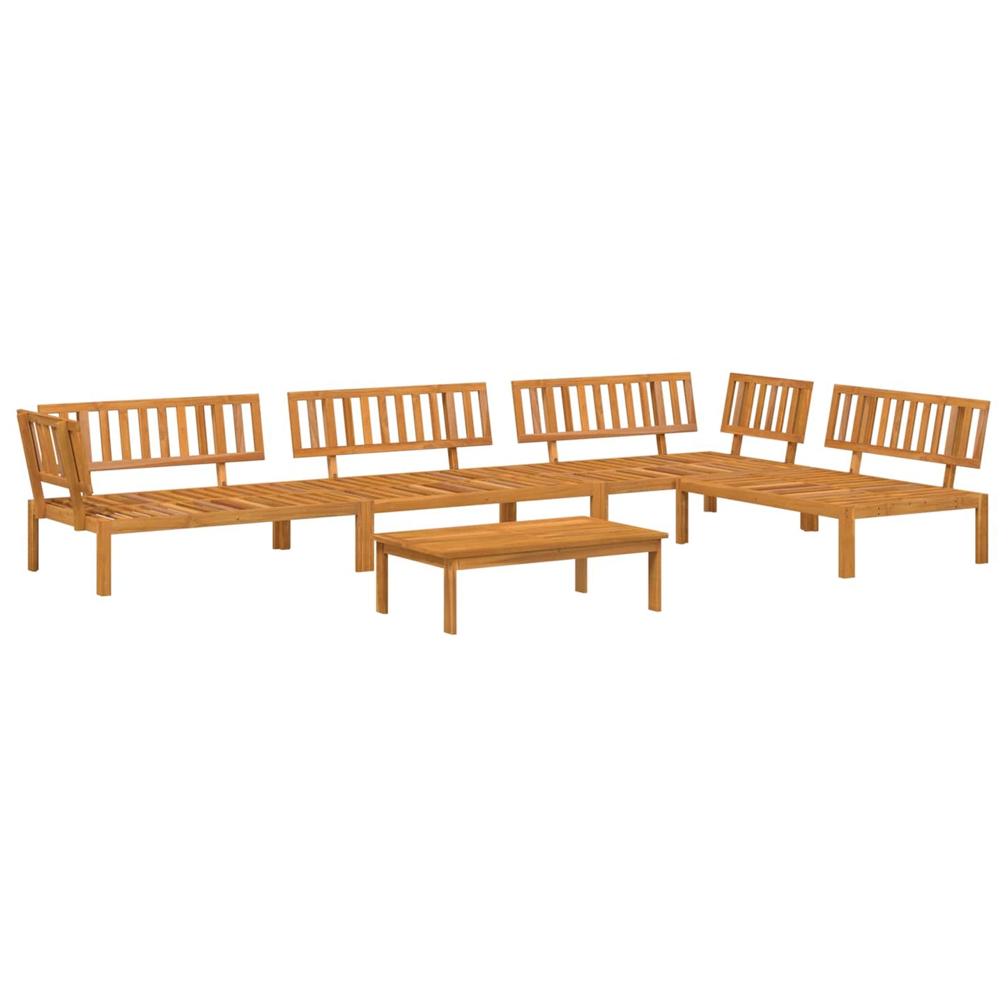 Set di divani con cuscino 5 pcs Talpa Legno di Acacia Massello
