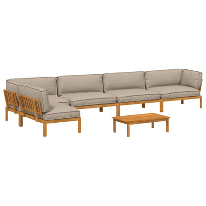 Set di divani con cuscino 6 pcs Talpa Legno di Acacia Massello