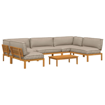 Set di divani con cuscino 6 pcs Talpa Legno di Acacia Massello