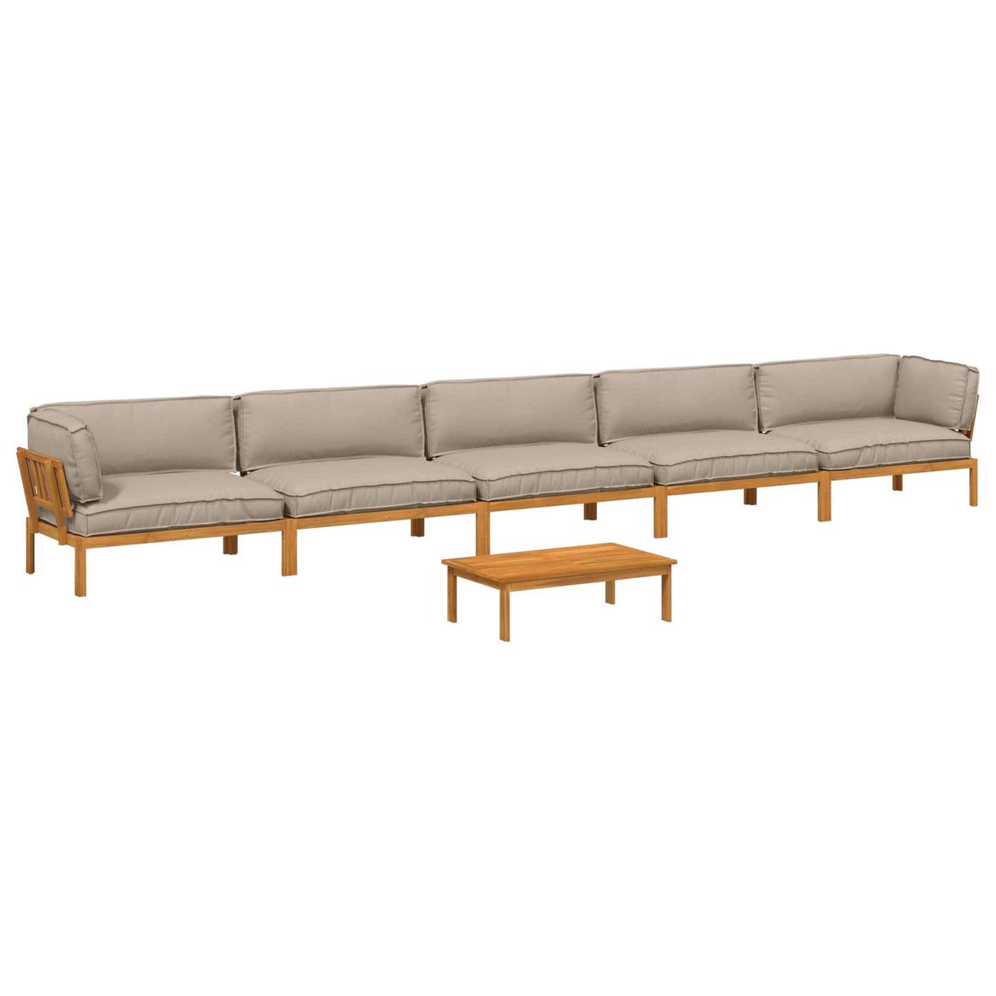 Set di divani con cuscino 6 pcs Talpa Legno di Acacia Massello