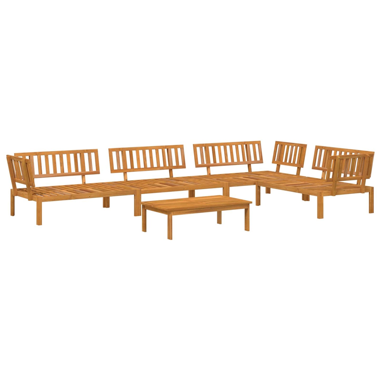 Set di divani con cuscino 5 pcs Talpa Legno di Acacia Massello