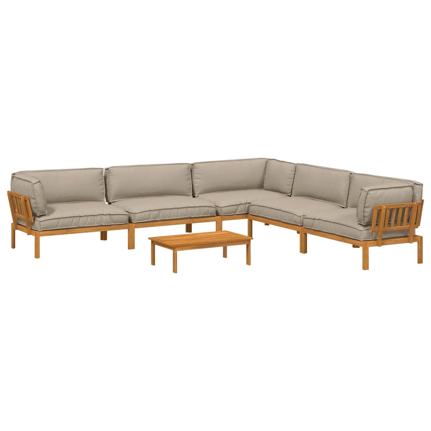 Set di divani con cuscino 6 pcs Talpa Legno di Acacia Massello