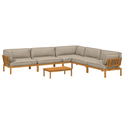 Set di divani con cuscino 6 pcs Talpa Legno di Acacia Massello