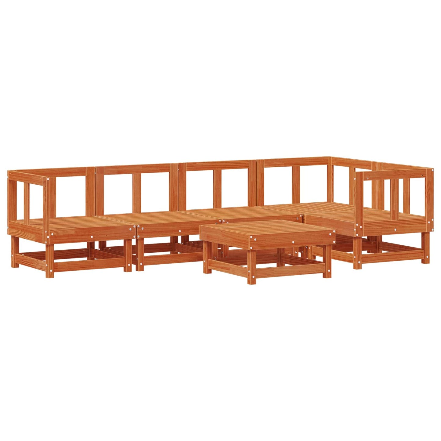 Set Lounge da Giardino 6 pcs Marrone Cera