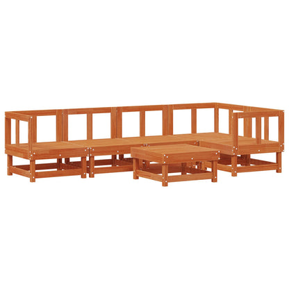 Set Lounge da Giardino 6 pcs Marrone Cera