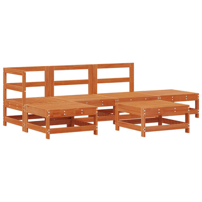Set Lounge da Giardino 6 pcs Marrone Cera