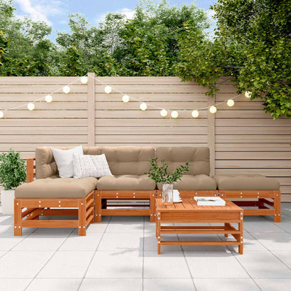 Set Lounge da Giardino 5 pcs Marrone Cera