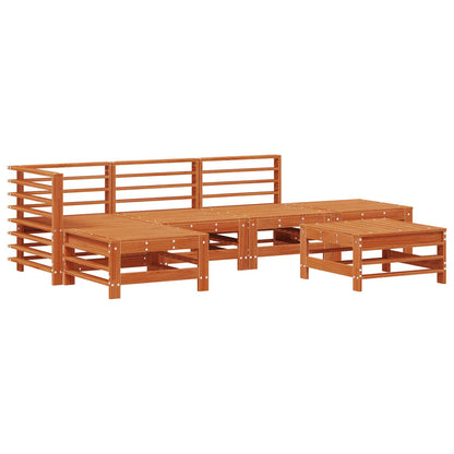 Set Lounge da Giardino 5 pcs Marrone Cera