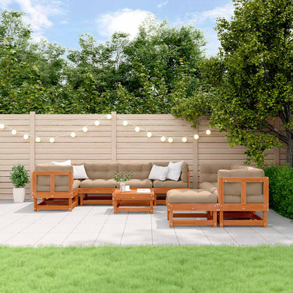 Set Lounge da Giardino 33 pcs Marrone Cera