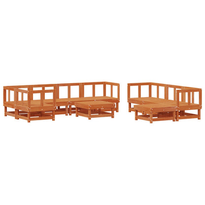 Set Lounge da Giardino 33 pcs Marrone Cera