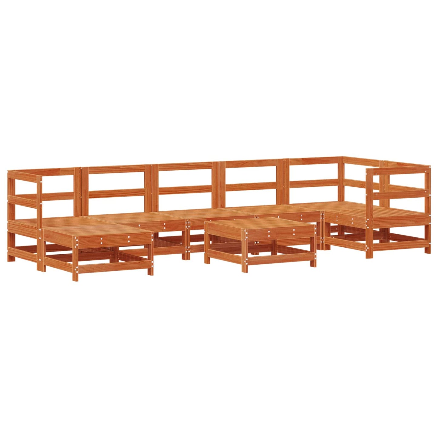 Set Lounge da Giardino 8 pcs Marrone Cera
