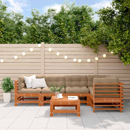 Set Lounge da Giardino 6 pcs Marrone Cera
