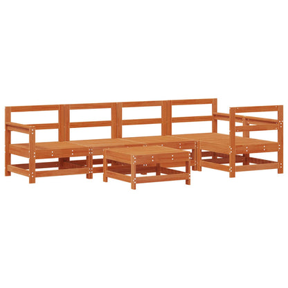 Set Lounge da Giardino 6 pcs Marrone Cera