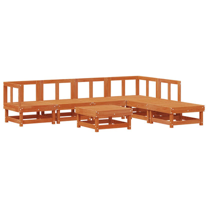 Set Lounge da Giardino 7 pcs Marrone Cera