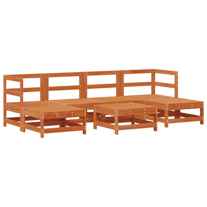 Set Lounge da Giardino 7 pcs Marrone Cera