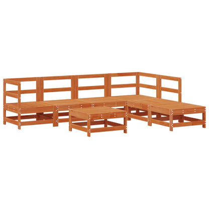 Set Lounge da Giardino 7 pcs Marrone Cera