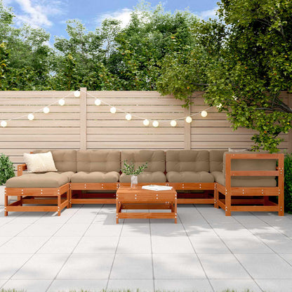 Set Lounge da Giardino 8 pcs Marrone Cera