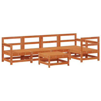 Set Lounge da Giardino 6 pcs Marrone Cera