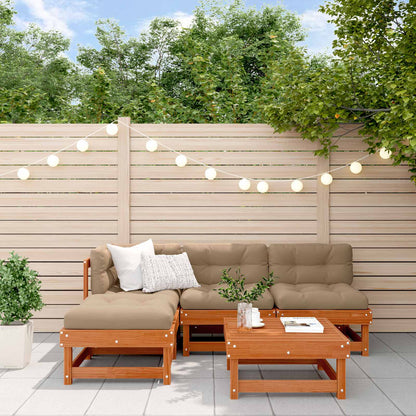 Set Lounge da Giardino 5 pcs Marrone Cera