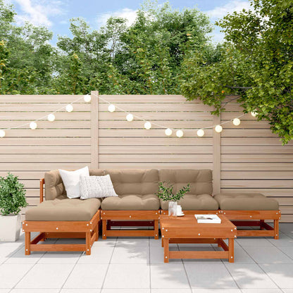 Set Lounge da Giardino 6 pcs Marrone Cera