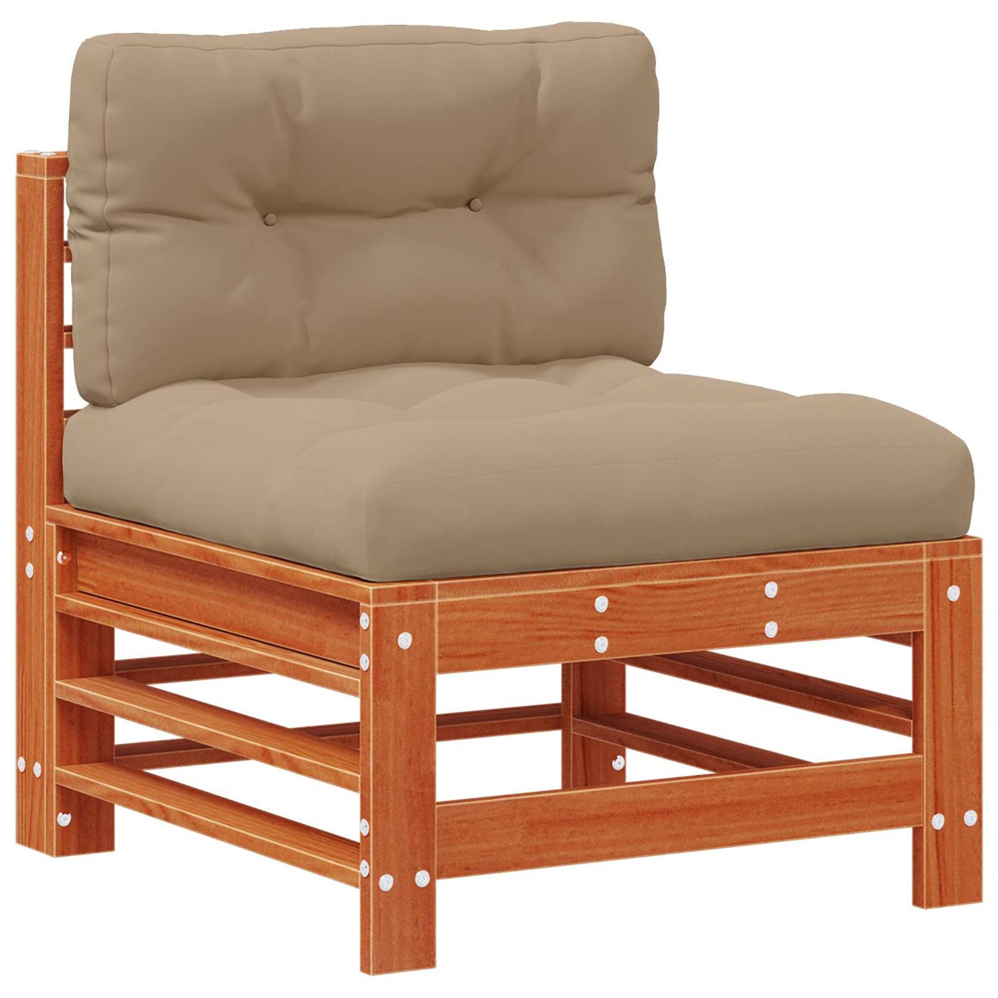 Set Lounge da Giardino 5 pcs Marrone Cera