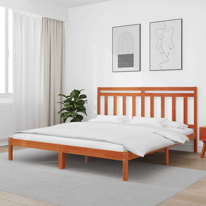 Struttura del letto Marrone cerato 205,5 x 185,5 x 100 cm