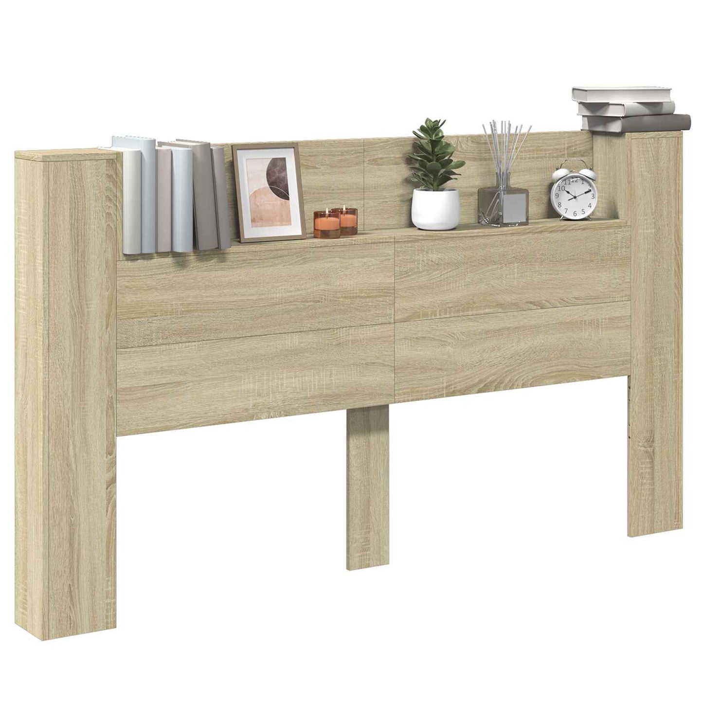Testata con Mobile e LED Sonoma 180 x 16,5 x 103,5 cm