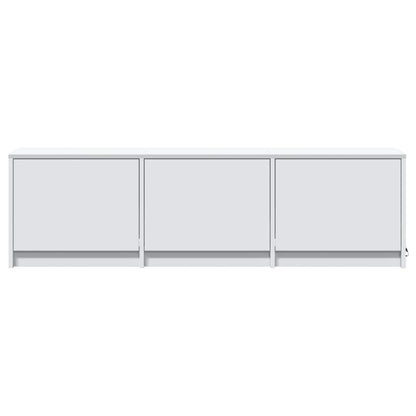 Mobile TV con led Bianco 140 x 34 x 40 cm Legno multistrato