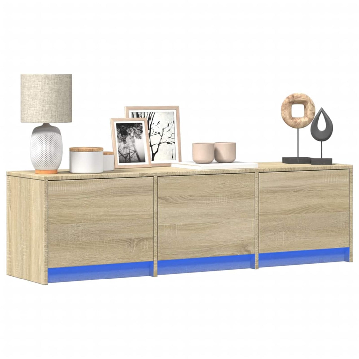 Mobile TV con led Sonoma 140 x 34 x 40 cm Legno multistrato