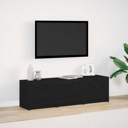Mobile TV Rovere Nero 140 x 34 x 40 cm Legno multistrato