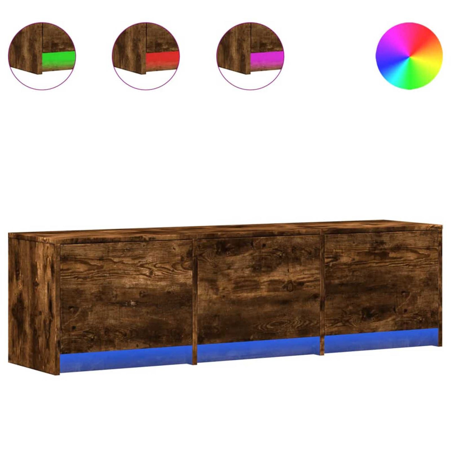 Mobile TV Rovere fumÃ© 140 x 34 x 40 cm Legno multistrato