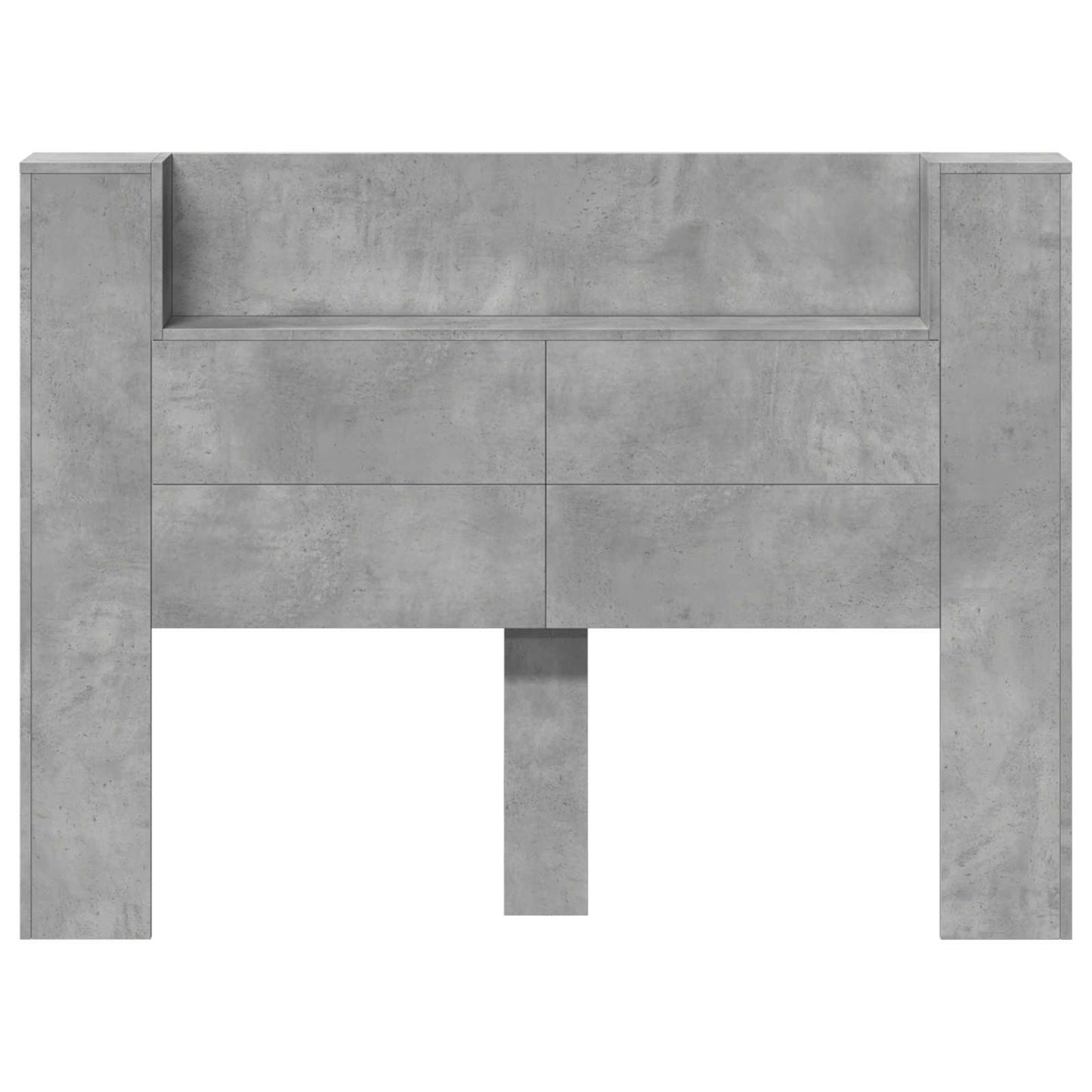 Testata con Mobile e LED Calcestruzzo 140 x 16,5 x 103,5 cm