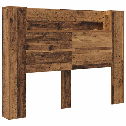 Testata con Mobile e LED Legno vecchio 140 x 16,5 x 103,5 cm
