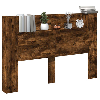 Testata con Mobile e LED Quercia Affumicata Legno multistrato