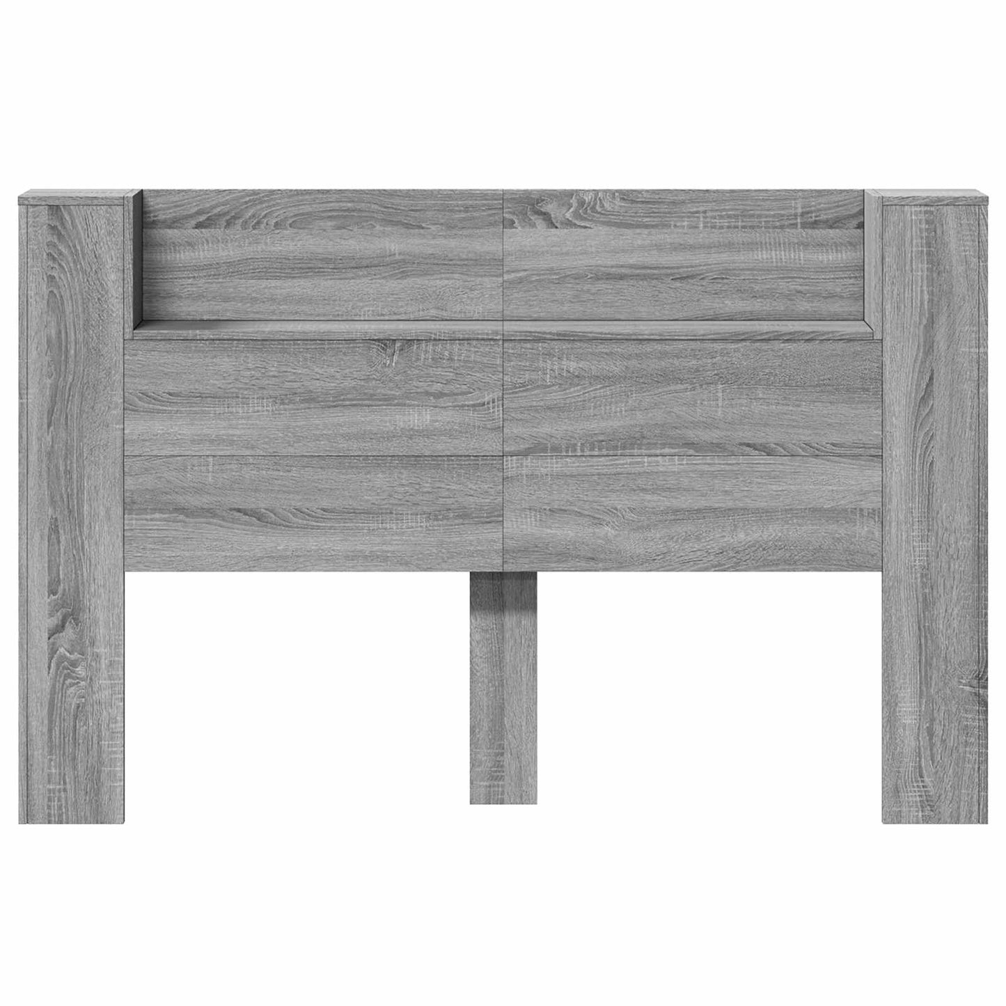 Testata con Mobile e LED Sonoma grigia 160 x 16,5 x 103,5 cm