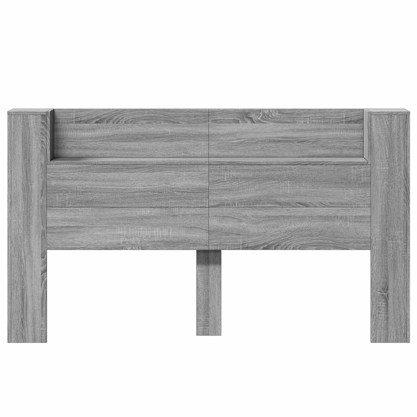 Testata con Mobile e LED Sonoma grigia 180 x 16,5 x 103,5 cm