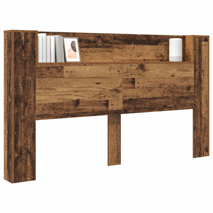 Testata con Mobile e LED Legno vecchio 180 x 16,5 x 103,5 cm
