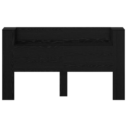 Testata con Mobile e LED Rovere Nero 180 x 16,5 x 103,5 cm