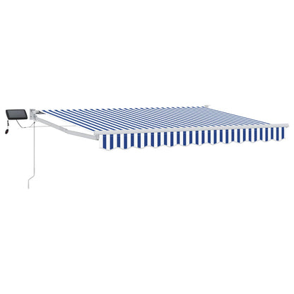 Tenda retrattile manuale con LED Blu e Bianco 2,5 x 2 m
