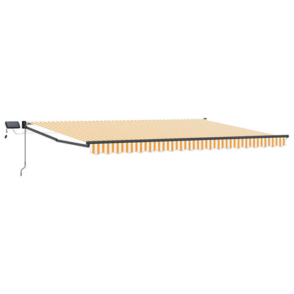 Tenda retrattile manuale con LED Giallo e Bianco 4 Ã— 3 m