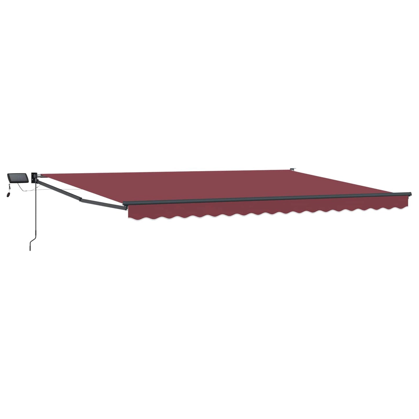 Tenda retrattile manuale con LED Rosso Borgogna 4 Ãƒâ€” 3 m