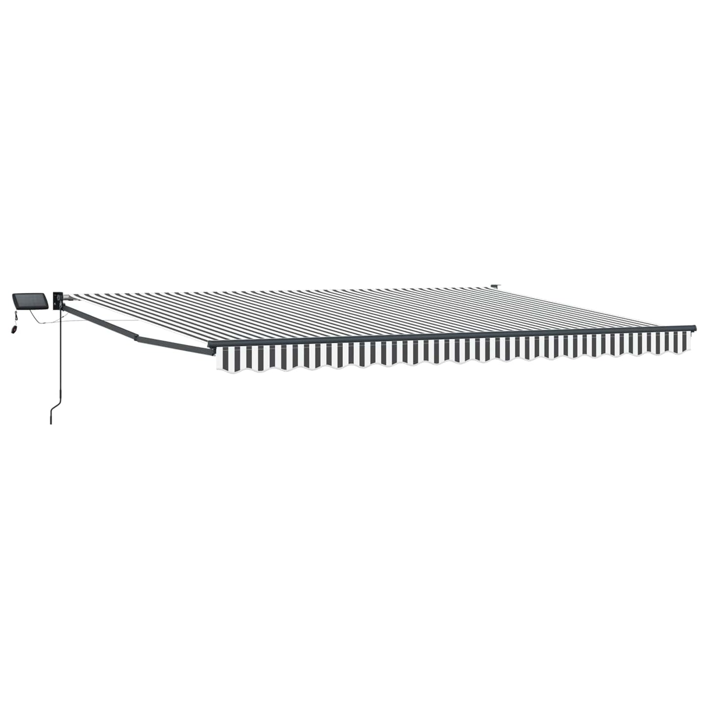 Tenda retrattile manuale con LED Antracite e Bianco 4 Ãƒâ€” 3 m