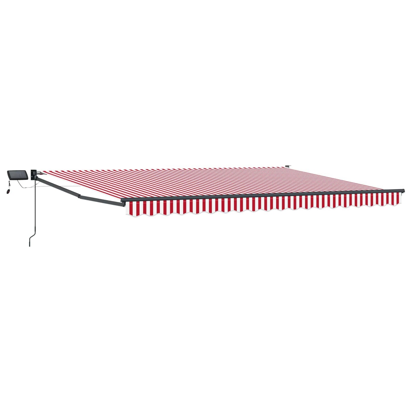 Tenda retrattile manuale con LED Rosso e Bianco 4 Ã— 3 m
