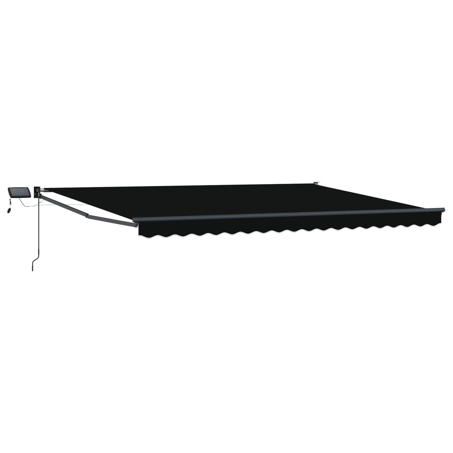Tenda retrattile manuale con LED Nero 4 Ã— 3 m