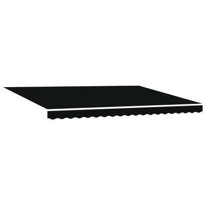 Tenda retrattile manuale con LED Nero 4 Ã— 3 m