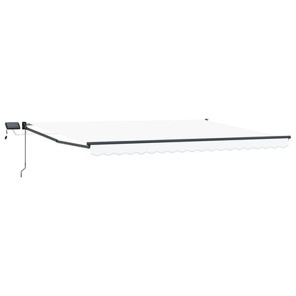 Tenda retrattile manuale con LED Bianco 4 Ã— 3 m