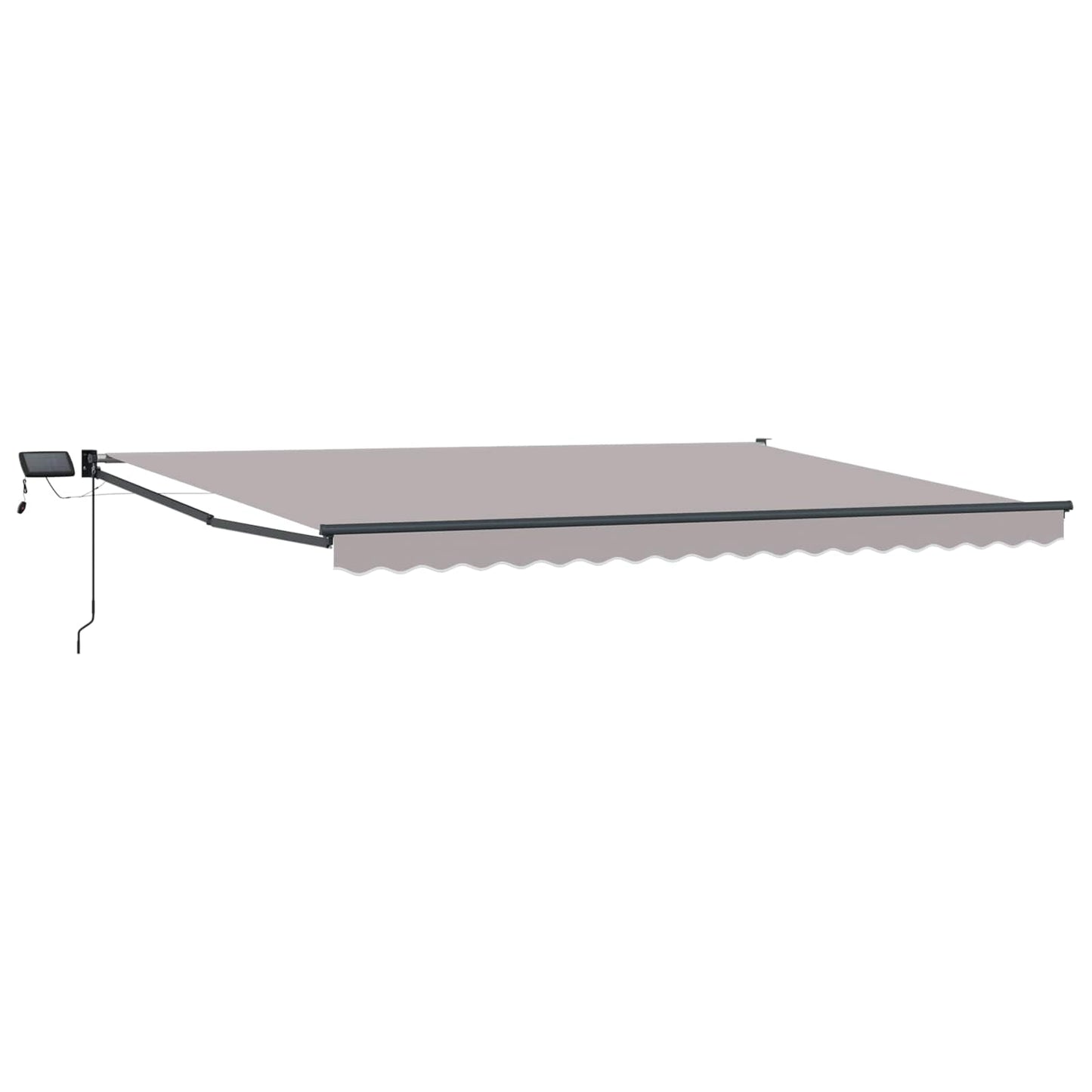 Tenda retrattile manuale con LED Grigio chiaro 4 Ãƒâ€” 3 m
